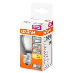 OSRAM Classic P LED-pære E27 4 W 2 700 K matt