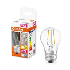 OSRAM LED-dråpepære E27 Superstar 4,8W transp 827