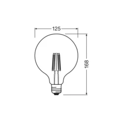 OSRAM LED-filamentpære Globe G125 E27 7,2W Filament 4,000K