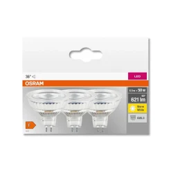 OSRAM LED-reflektor GU5.3 sett med 3 stk., 6,5 W, 12 V, 2700 K, 36°