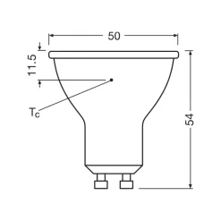OSRAM LED-reflektorpære GU10 6,9W 36° 830 klar