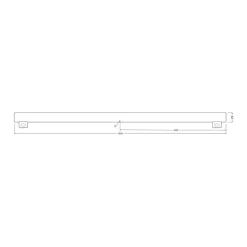 OSRAM LED-rørpære S14s 9,9W rør 2 700K 100cm matt dimbar