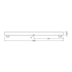 OSRAM LED-rørpære S14s 4,7W rør 2 700K 50cm matt dimbar