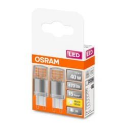 OSRAM LED-stiftpære G9 4,2 W 2 700 K klar 2 stk