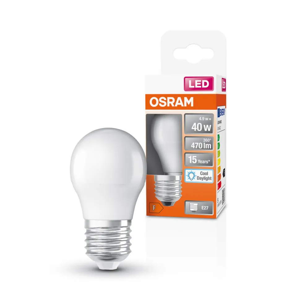 OSRAM Star LED-pære E27 4,9W 470lm 6 500 K matt