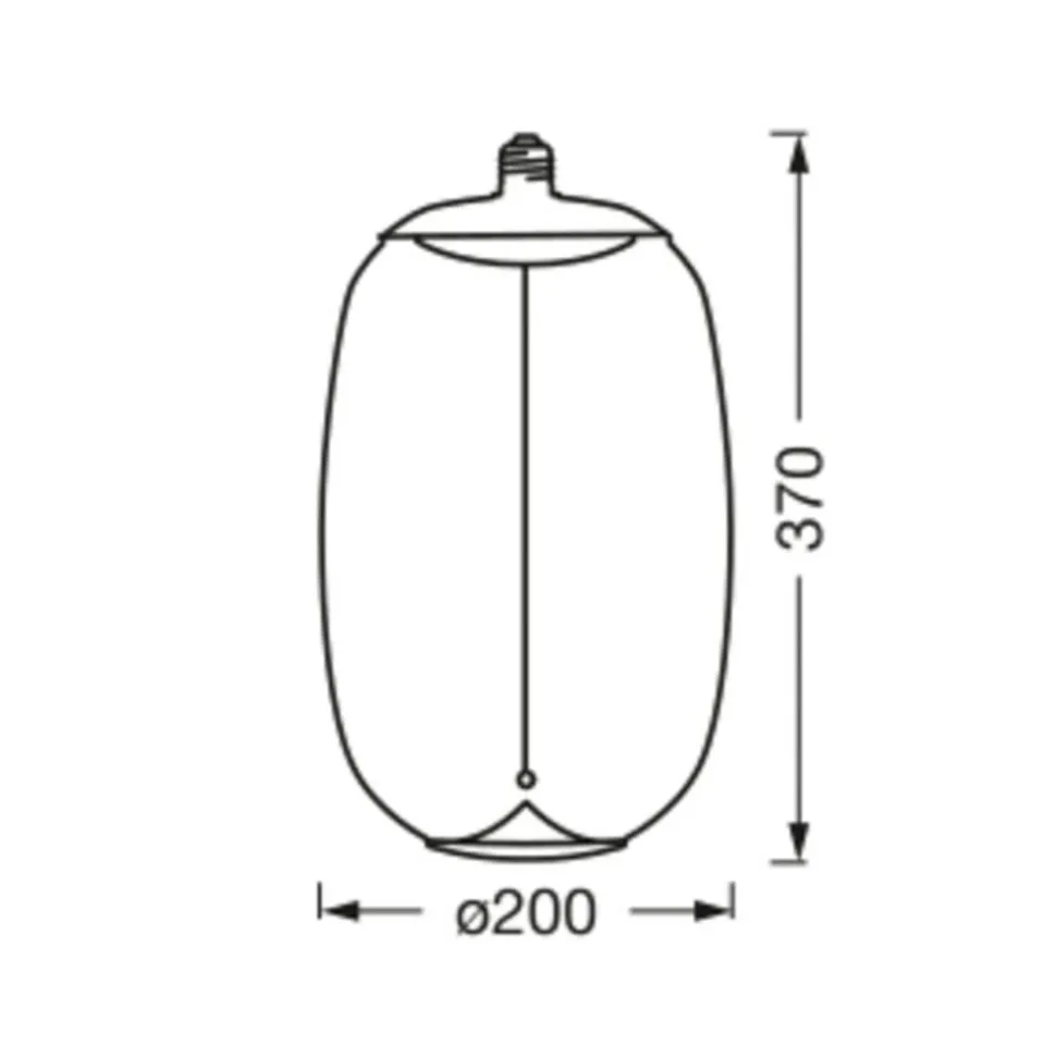 OSRAM Vintage 1906 Big Elipse Oval, røykfarget E27 818 glødetråd