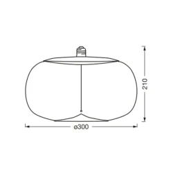 OSRAM Vintage 1906 Big Elipse, røyk, E27, 1 800 K, glødetråd