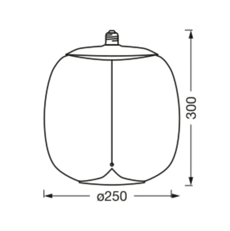 OSRAM Vintage 1906 Big Oval, røyk, E27, 1 800 K, glødetråd