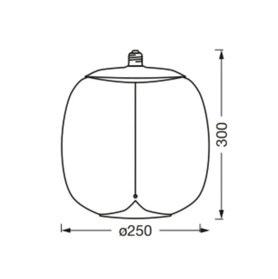 OSRAM Vintage 1906 Big Oval, ravgult, E27, 2700 K, glødetråd