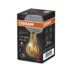 OSRAM Vintage 1906 Classic A LED E27 4,8W gull dim