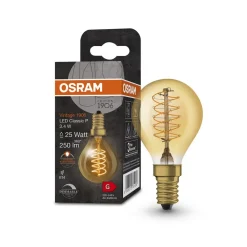 OSRAM Vintage 1906 LED-dråpe E14 3,4W gull dim