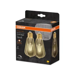 OSRAM Vintage 1906 LED-rustikk E27 6,5 W dim 2stk