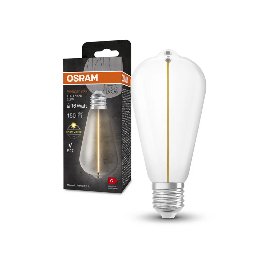 OSRAM Vintage 1906 LED-rustikk E27 2,2W 827 klar