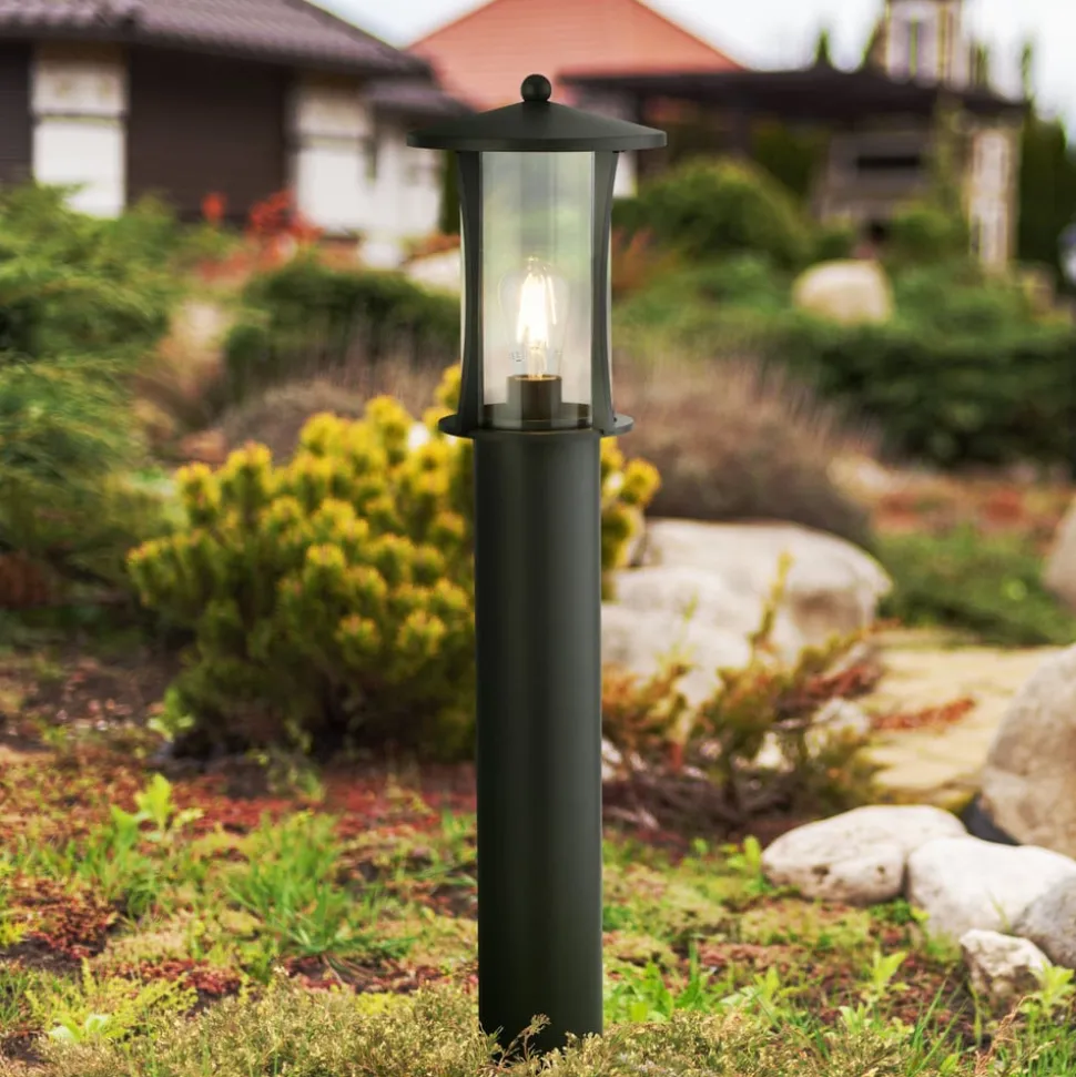 Pagode pullertlampe, IP44, svart, høyde 73 cm, metall