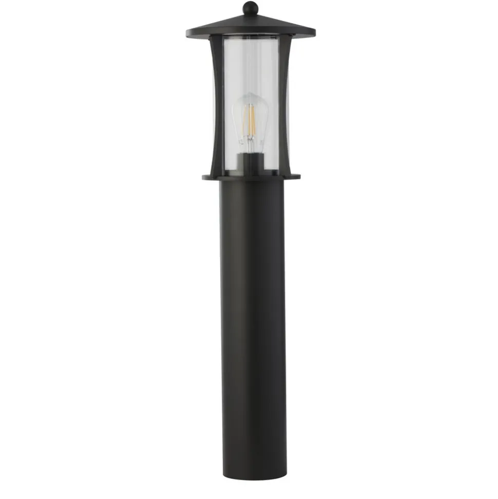 Pagode pullertlampe, IP44, svart, høyde 73 cm, metall