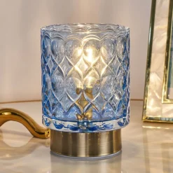 Pauleen Chic Glamour E14-LED batteri blå/messing