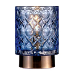 Pauleen Chic Glamour E14-LED batteri blå/messing