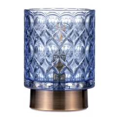 Pauleen Chic Glamour E14-LED batteri blå/messing