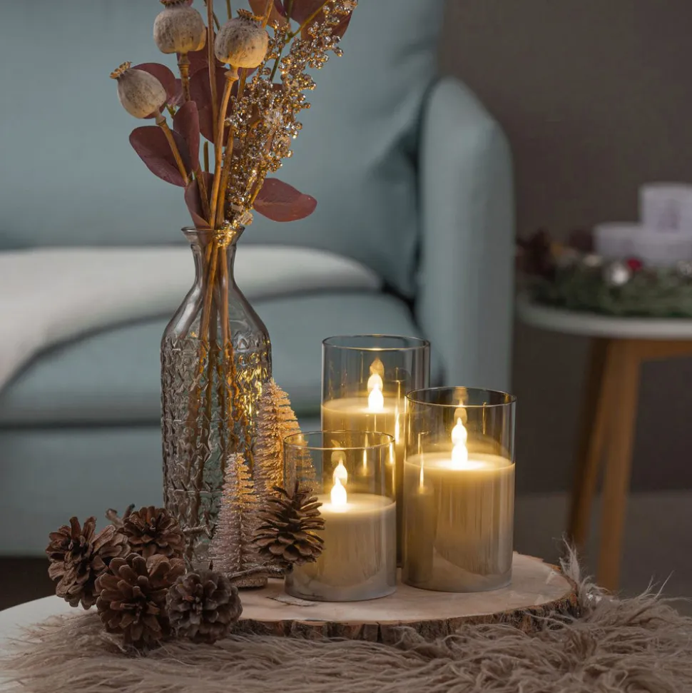 Pauleen Classy Smokey LED-mignon 3-pakning