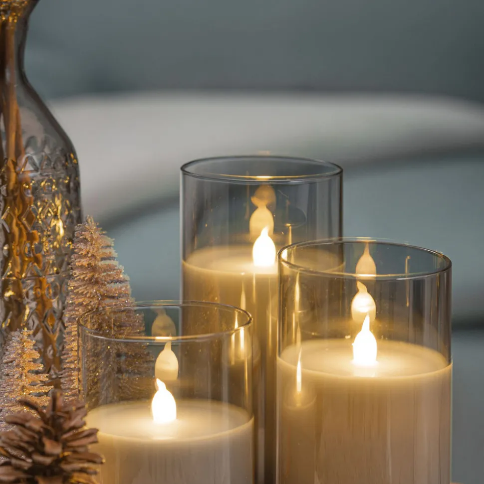 Pauleen Classy Smokey LED-mignon 3-pakning