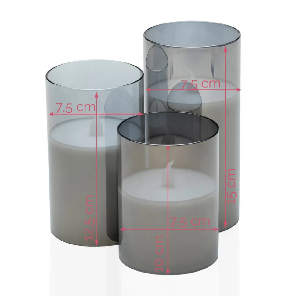 Pauleen Classy Smokey LED-mignon 3-pakning