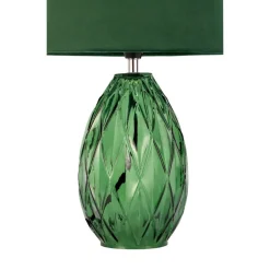 Pauleen Crystal Velvet bordlampe med glassfot