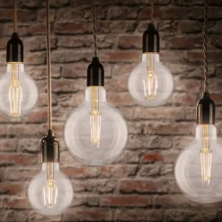 Pauleen LED-filamentpære G125 E27 9 W klar 2 700 K