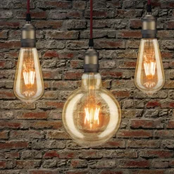 Pauleen LED-filamentpære G125 E27 2,7 W gull 1 700 K