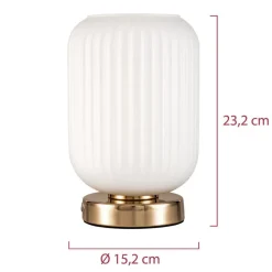 Pauleen Noble Purity bordlampe med hvitt glass