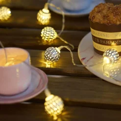 Pauleen Sunshine Glamour solcellelyslenke, sølv