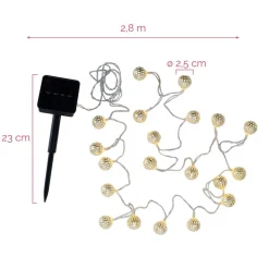 Pauleen Sunshine Glamour solcellelyslenke, sølv