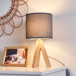 Pauleen Woody Love bordlampe med treramme