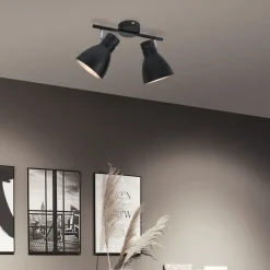 Paulmann Davy taklampe, svart, 2 lyskilder