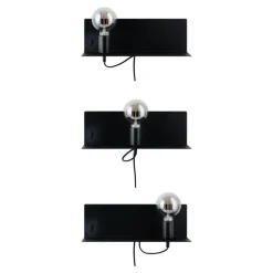 Paulmann Devara vegglampe med hylle, svart