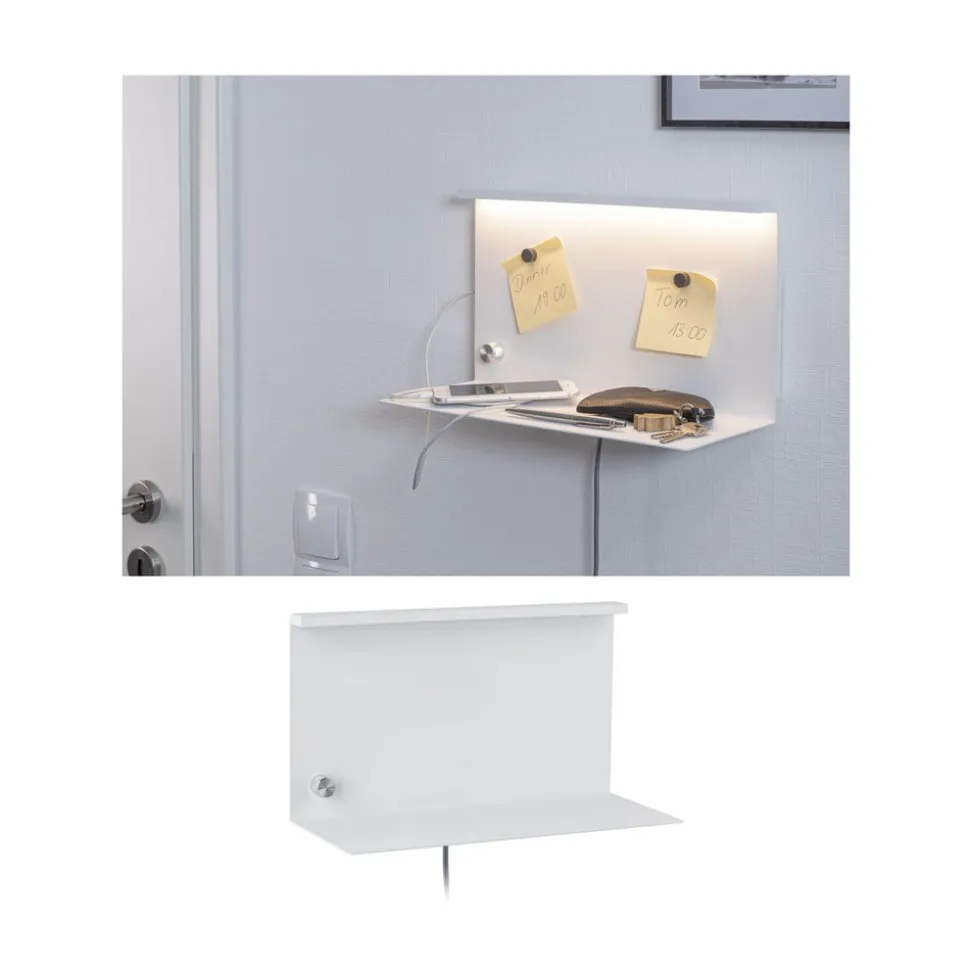 Paulmann Jarina LED-vegglampe med hylle