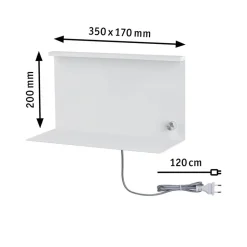 Paulmann Jarina LED-vegglampe med hylle