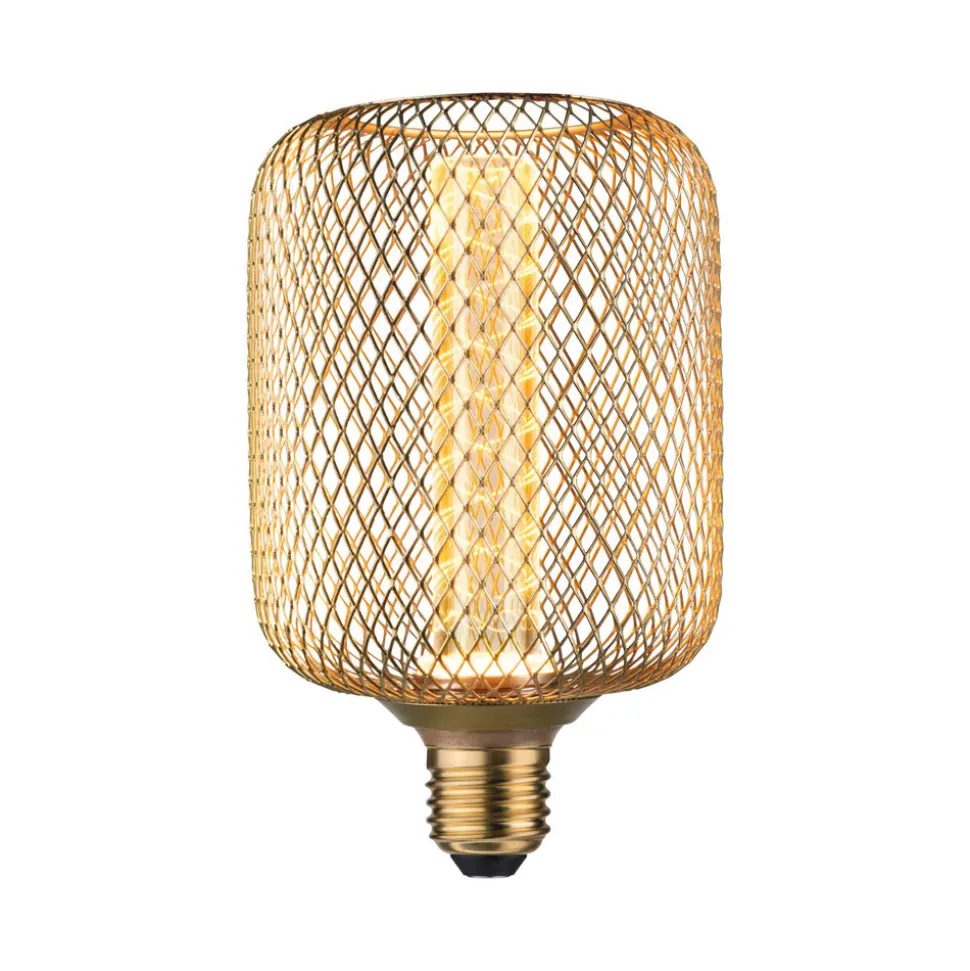 Paulmann LED metallisk glød Zyl Spiral E27 messing