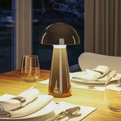 Paulmann LED-bordlampe Onzo, svart, plast, IP44