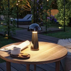 Paulmann LED-bordlampe Onzo, svart, plast, IP44