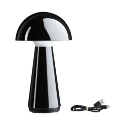 Paulmann LED-bordlampe Onzo, svart, plast, IP44