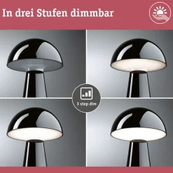 Paulmann LED-bordlampe Onzo, svart, plast, IP44