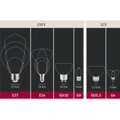 Paulmann LED-globe E27 Inner Shape G95 4W gull
