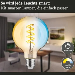 Paulmann LED-globe G95 ZigBee E27 7,5W gull CCT