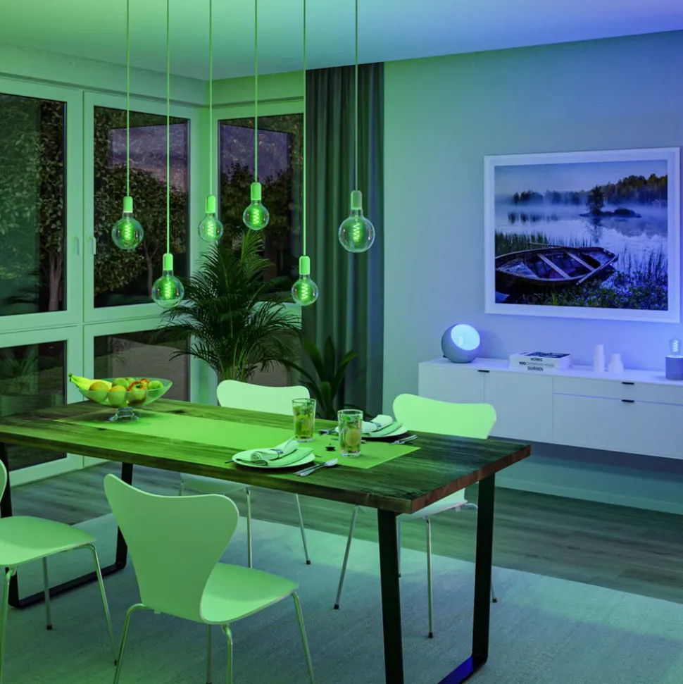 Paulmann LED-pære ZigBee E27 6,3W RGBW gull 3stk