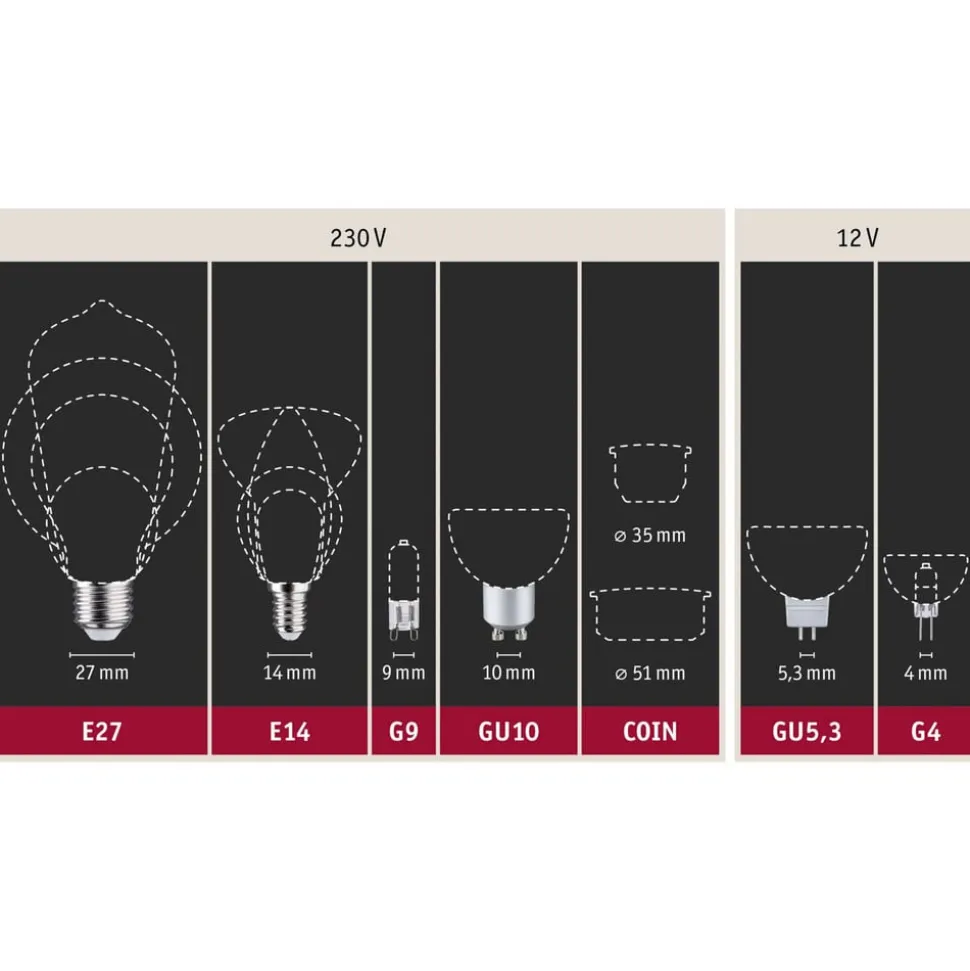 Paulmann LED-toppforspeilet E27 6,5W 827 G95