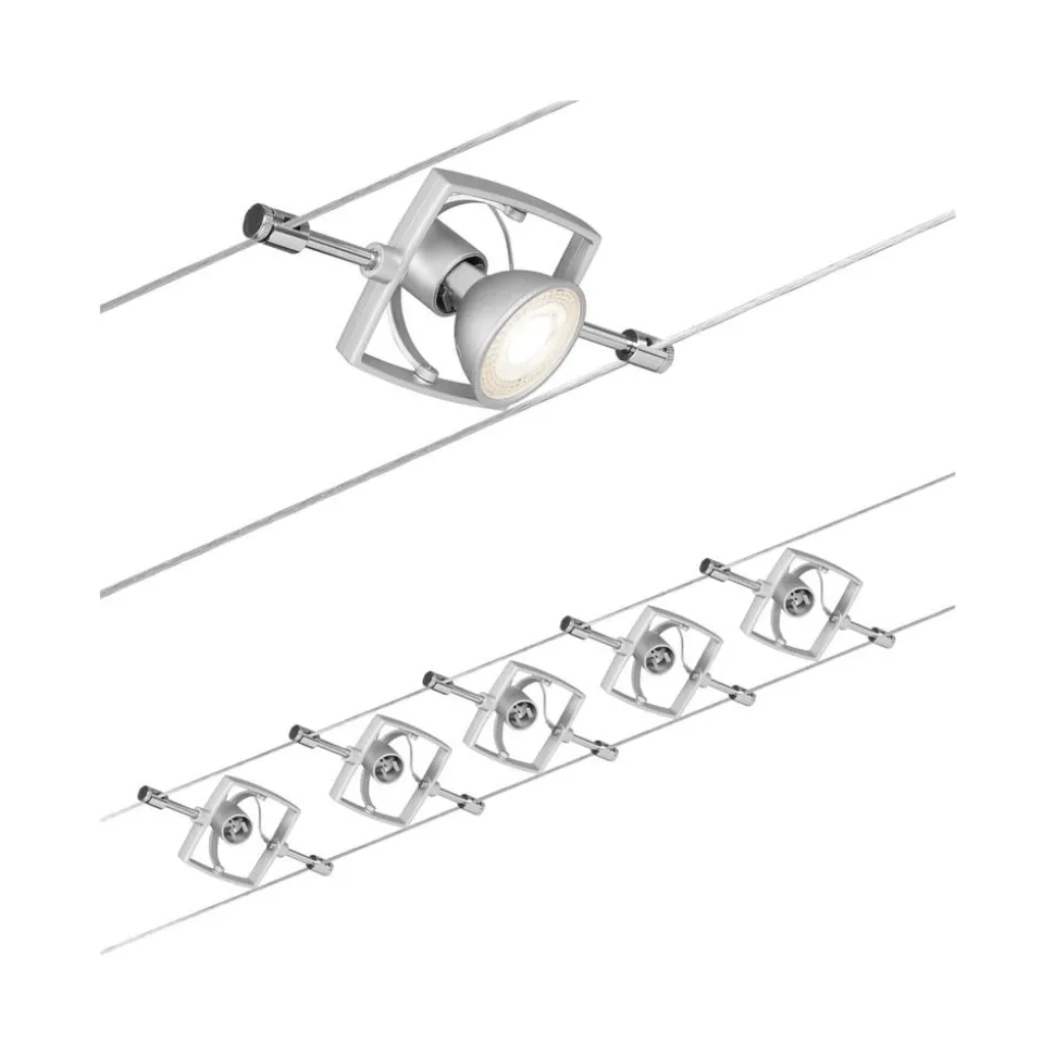 Paulmann Mac II vaiersystem, matt krom, 5 spotter