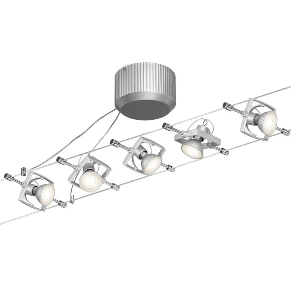 Paulmann Mac II vaiersystem, matt krom, 5 spotter