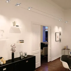 Paulmann Mac II vaiersystem, matt krom, 5 spotter