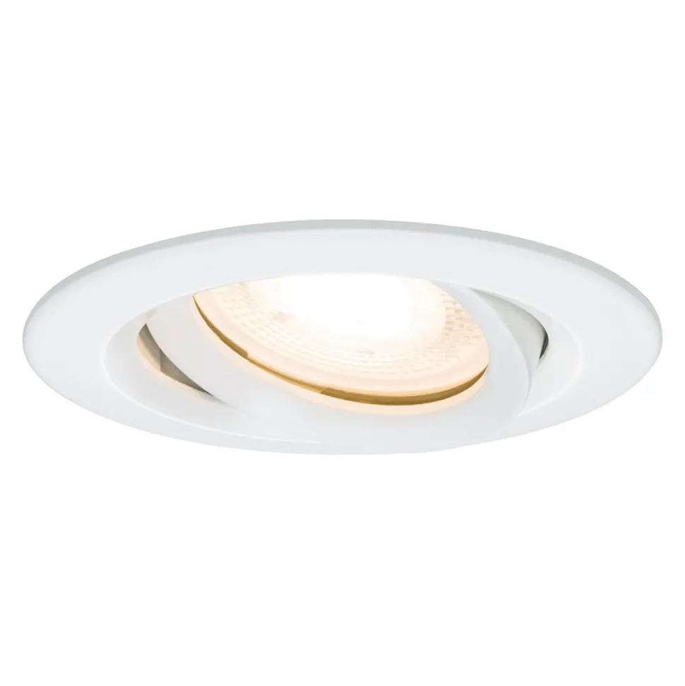 Paulmann Nova downlight IP65 rund dreibart, hvit
