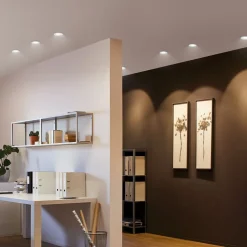 Paulmann Nova downlight IP65 rund dreibart, hvit